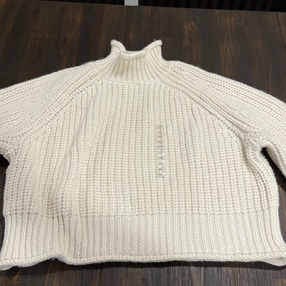 White Turtleneck Sweater - Size XXL